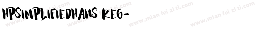 HPSIMPLIFIEDHANS REG字体转换